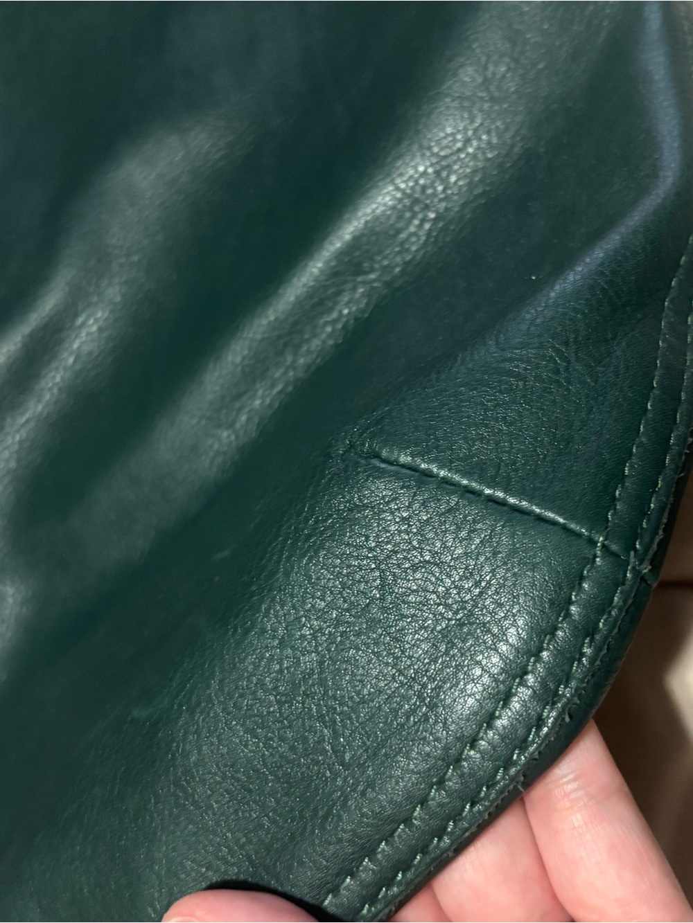 Madewell Curved Leather Hobo in Deep Green - Picture 3 of 7